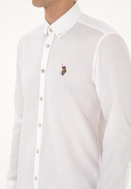 Erkek Beyaz Uzun Kollu Basic Gömlek - 50307677014