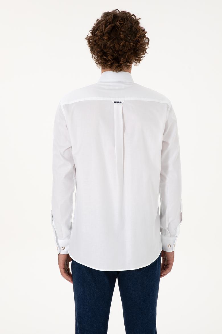 Erkek Beyaz Uzun Kollu Basic Gömlek - 50307676016