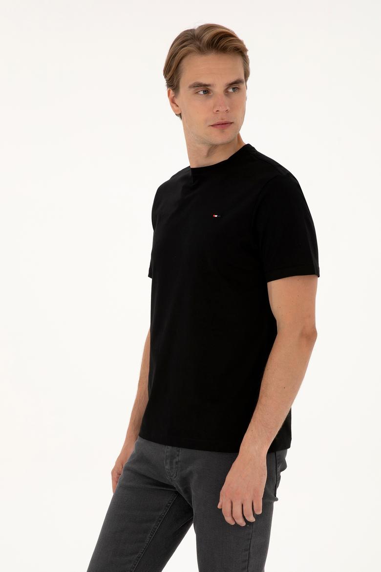 Erkek Siyah Basic Tişört - 50307684018