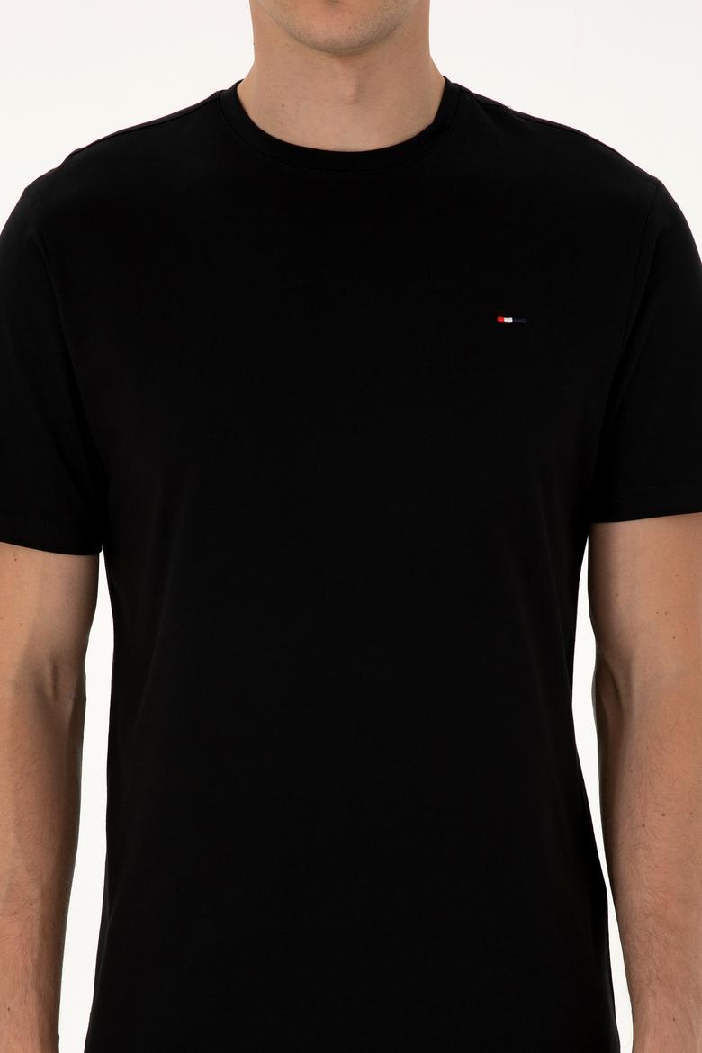 Erkek Siyah Basic Tişört - 50307684018