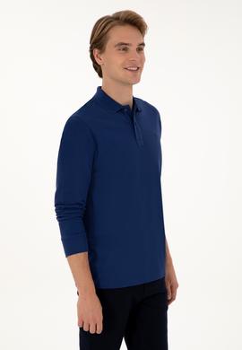 Erkek İndigo Basic Sweatshirt - 50307688139