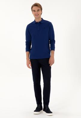 Erkek İndigo Basic Sweatshirt - 50307688139