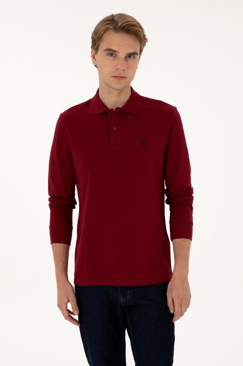 Erkek Bordo Basic Sweatshirt