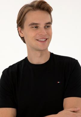 Erkek Siyah Basic Tişört - 50307684018