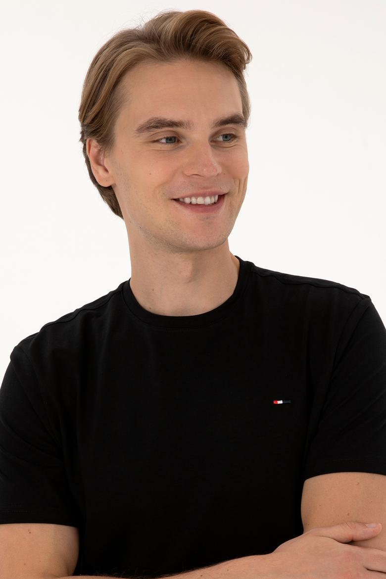 Erkek Siyah Basic Tişört - 50307684018