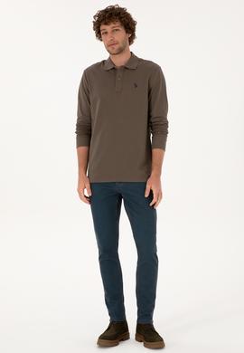 Erkek Vizon Basic Sweatshirt - 50307688169