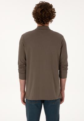 Erkek Vizon Basic Sweatshirt - 50307688169