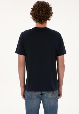 Erkek Koyu Lacivert Basic Tişört - 50307684044