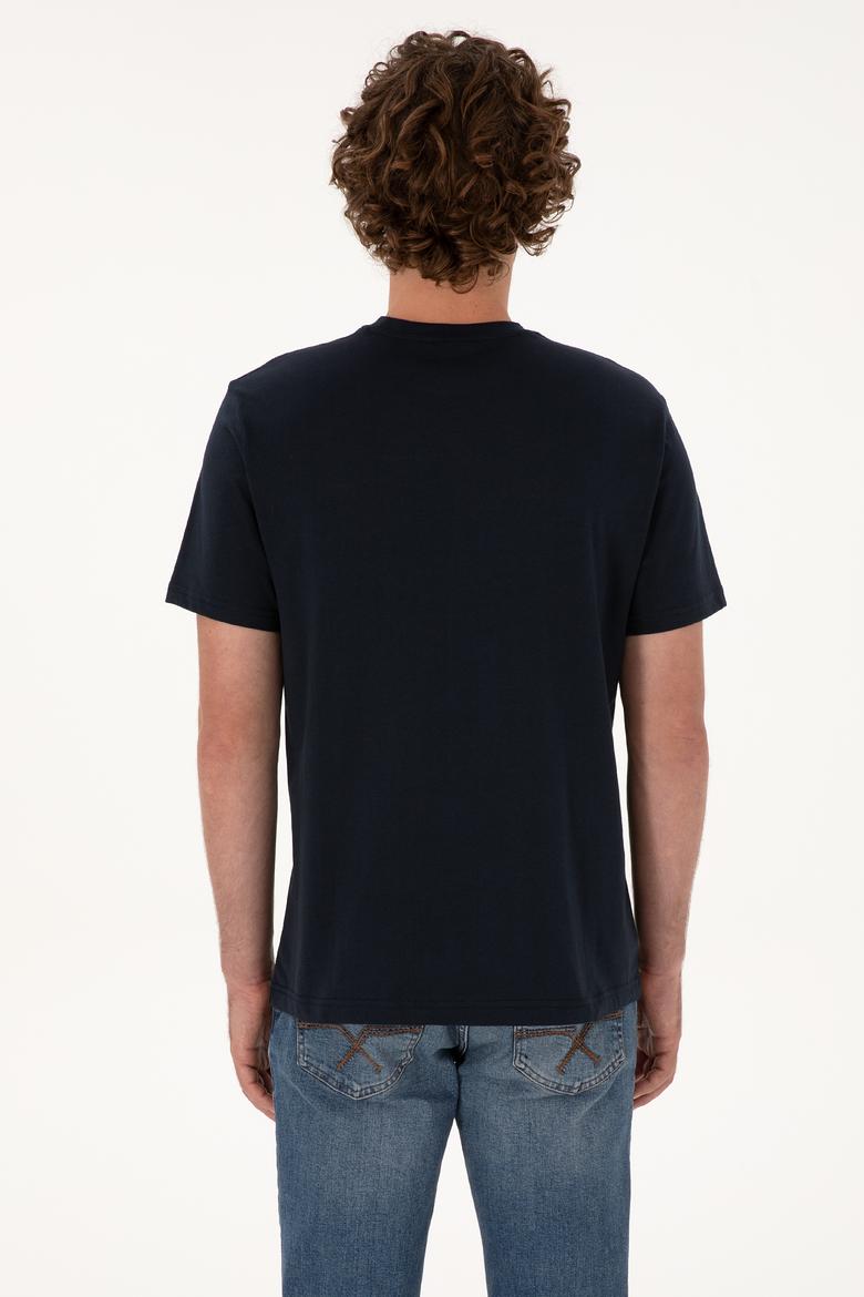 Erkek Koyu Lacivert Basic Tişört - 50307684044