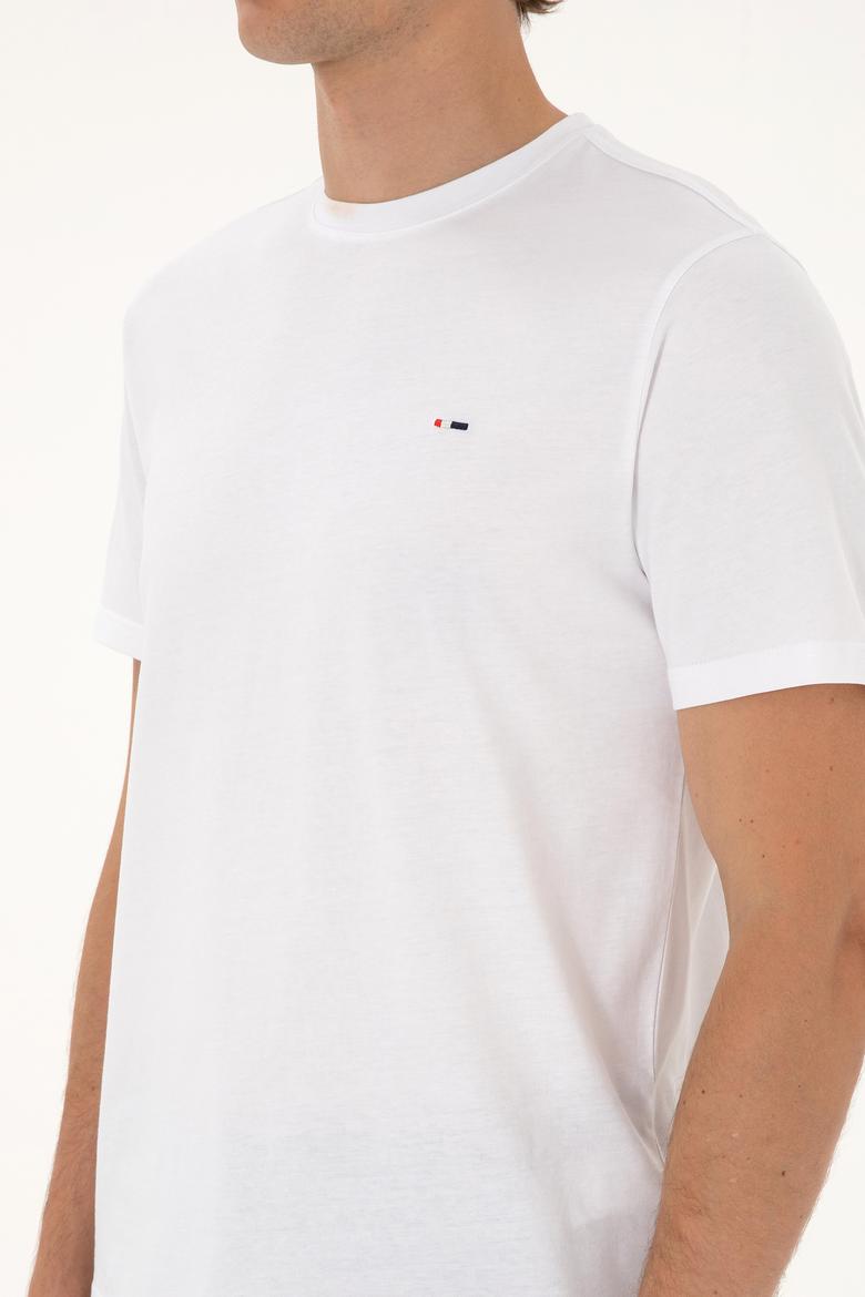Erkek Beyaz Basic Tişört - 50307684008