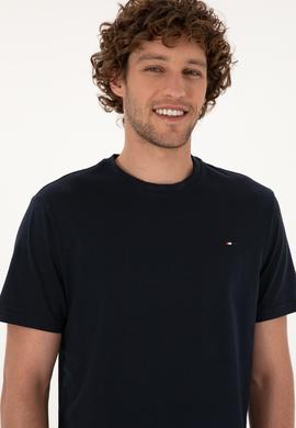 Erkek Koyu Lacivert Basic Tişört - 50307684044