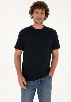 Erkek Koyu Lacivert Basic Tişört - 50307684044