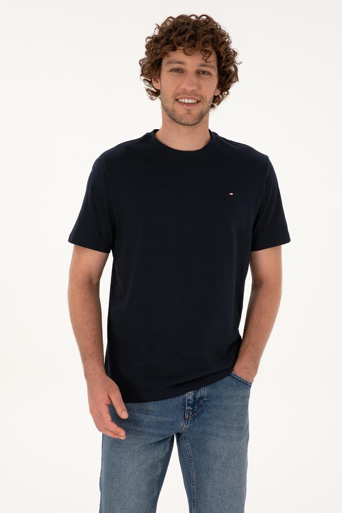 Erkek Koyu Lacivert Basic Tişört