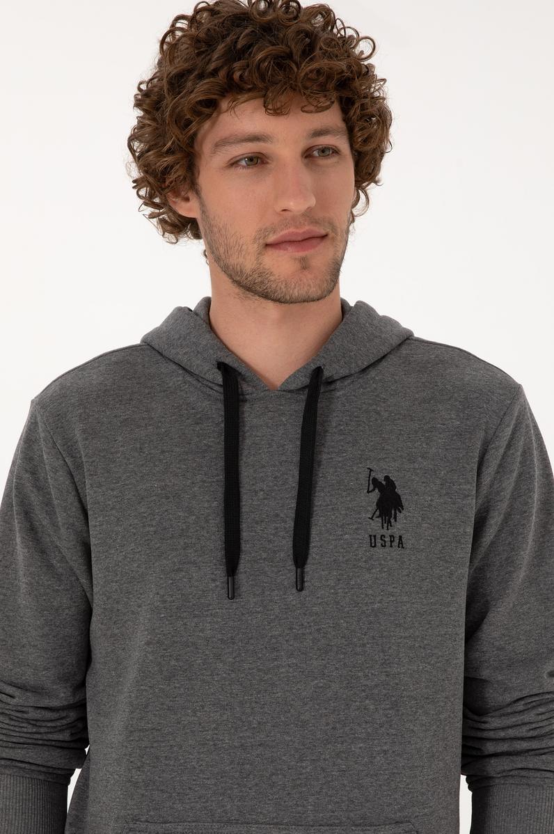 Erkek Antrasit Melanj Basic Sweatshirt