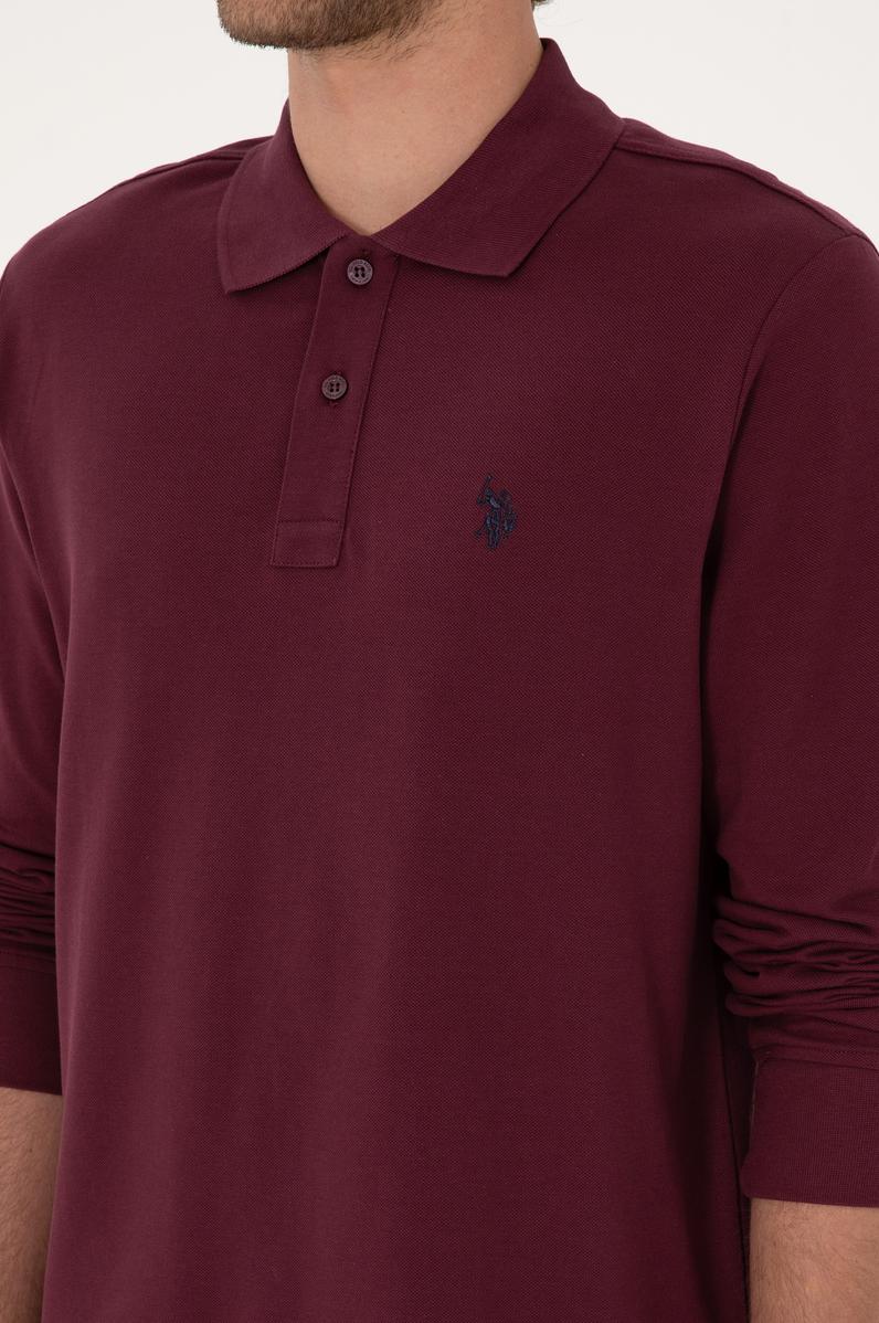 Erkek Bordo Basic Sweatshirt