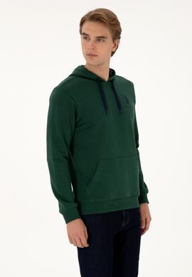 Erkek Koyu Yeşil Basic Sweatshirt - 50307703101