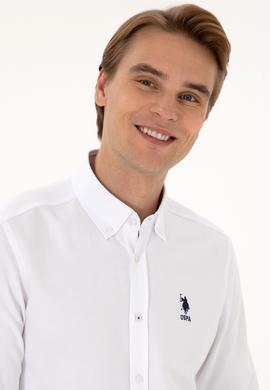 Erkek Beyaz Uzun Kollu Basic Gömlek - 50307701021