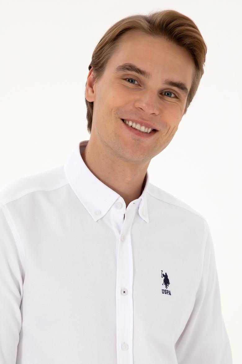 Erkek Beyaz Uzun Kollu Basic Gömlek - 50307701021