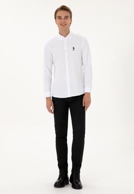 Erkek Beyaz Uzun Kollu Basic Gömlek - 50307701021