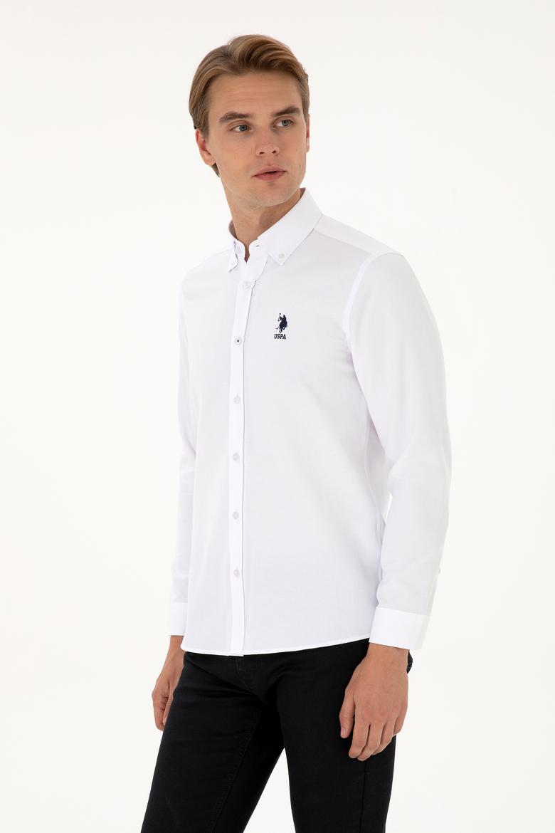 Erkek Beyaz Uzun Kollu Basic Gömlek - 50307701021