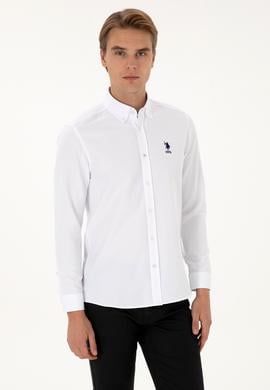 Erkek Beyaz Uzun Kollu Basic Gömlek - 50307701021