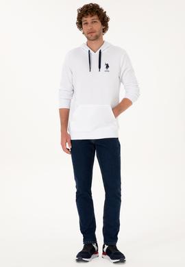 Erkek Beyaz Basic Sweatshirt - 50307703051