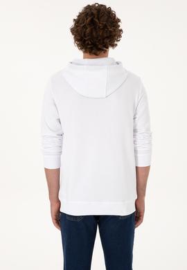 Erkek Beyaz Basic Sweatshirt - 50307703051