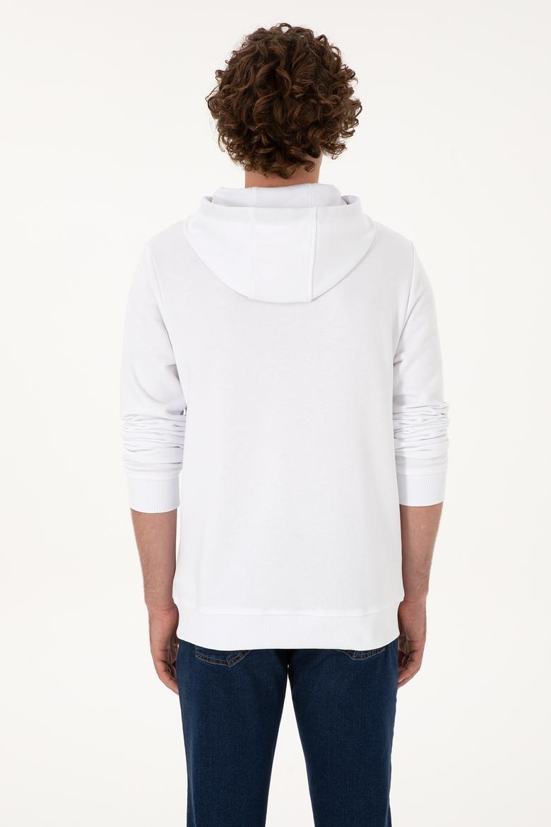 Erkek Beyaz Basic Sweatshirt - 50307703051