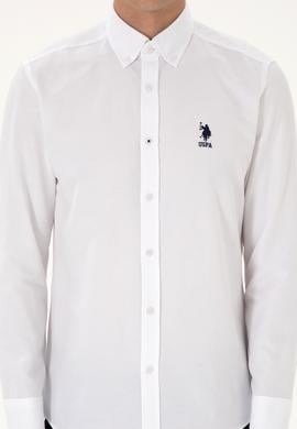 Erkek Beyaz Uzun Kollu Basic Gömlek - 50307693012