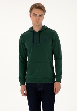 Erkek Koyu Yeşil Basic Sweatshirt - 50307703101