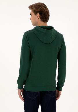 Erkek Koyu Yeşil Basic Sweatshirt - 50307703101