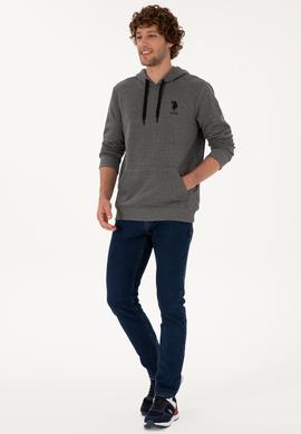 Erkek Antrasit Melanj Basic Sweatshirt - 50307703041