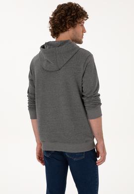 Erkek Antrasit Melanj Basic Sweatshirt - 50307703041