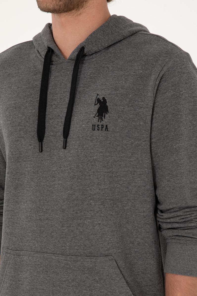 Erkek Antrasit Melanj Basic Sweatshirt