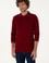 Erkek Regular Fit Polo Yaka Bordo Basic Sweatshirt