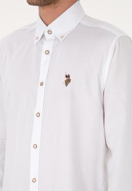 Erkek Beyaz Uzun Kollu Basic Gömlek - 50316788018