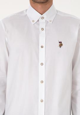 Erkek Beyaz Uzun Kollu Basic Gömlek - 50316788018