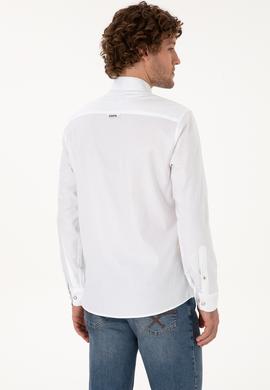 Erkek Beyaz Uzun Kollu Basic Gömlek - 50316788018