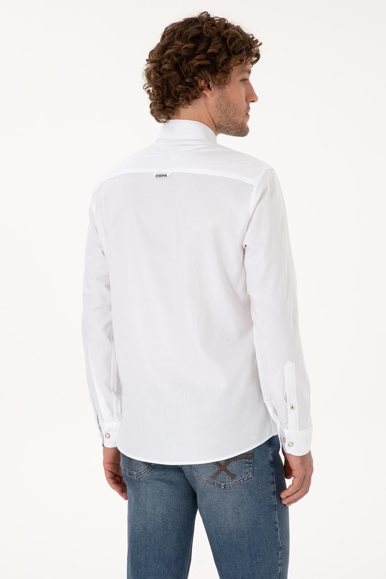 Erkek Beyaz Uzun Kollu Basic Gömlek - 50316788018