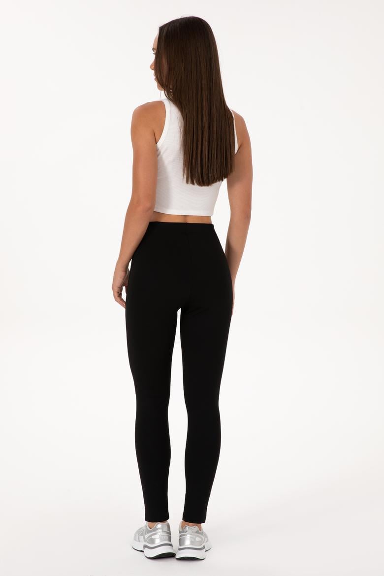 Kadın Siyah Yüksek Bel Toparlayıcı Günlük Tayt - 50307691006