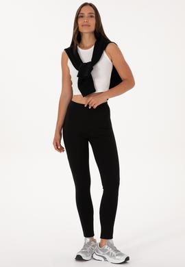 Kadın Siyah Yüksek Bel Toparlayıcı Günlük Tayt - 50307691006