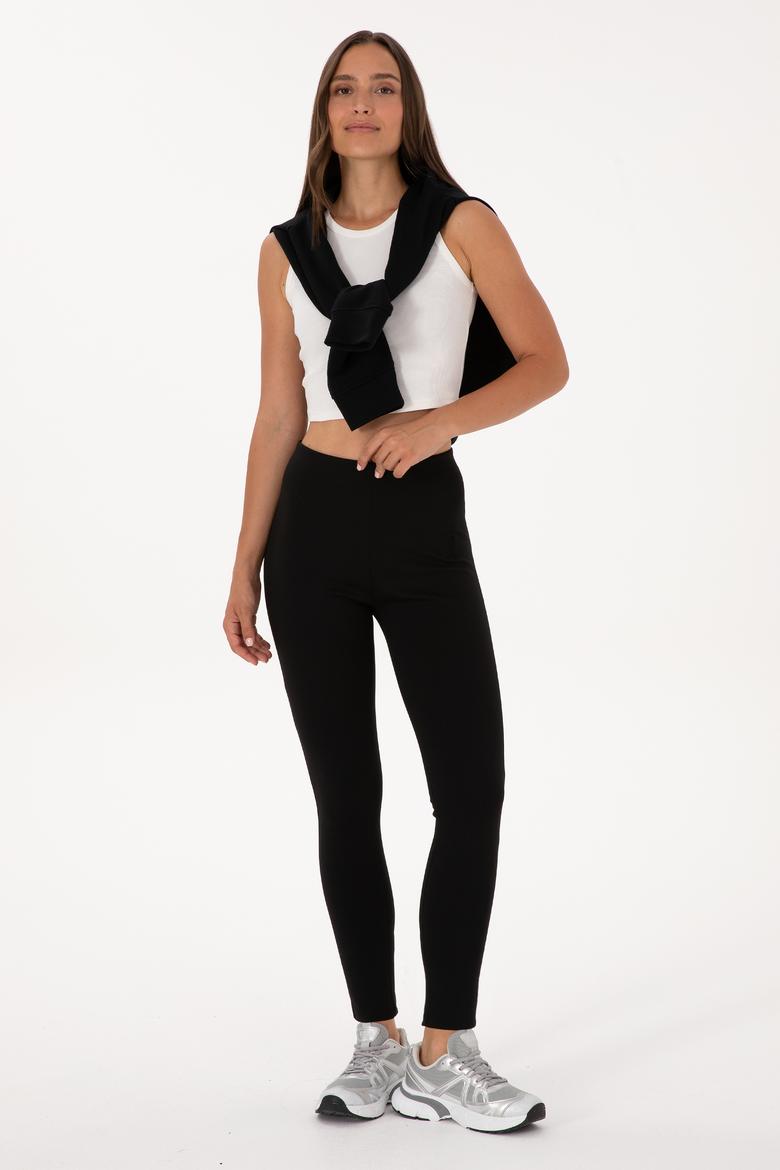 Kadın Siyah Yüksek Bel Toparlayıcı Günlük Tayt - 50307691006