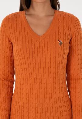 Kadın Bakır V Yaka Basic Kazak - 50307700086