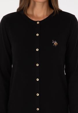 Kadın Siyah Basic Triko Hırka - 50307737029