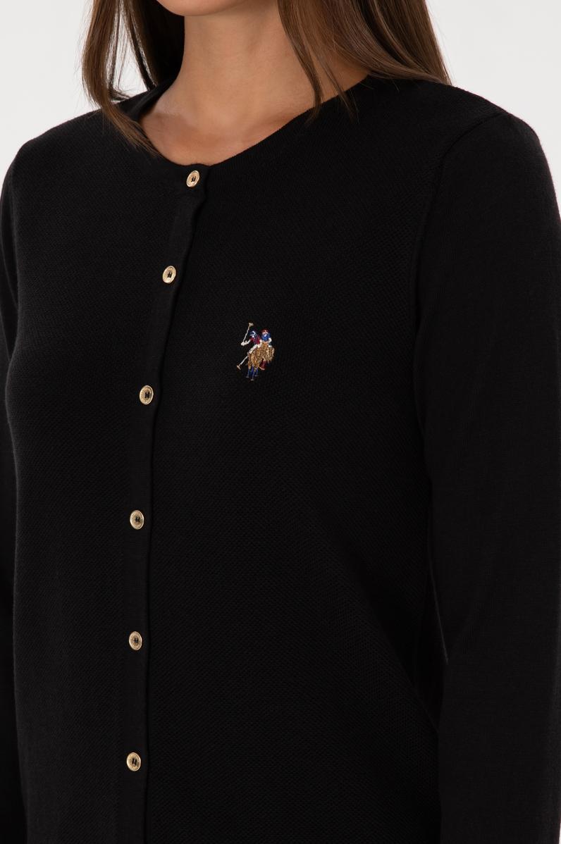 Kadın Siyah Basic Triko Hırka