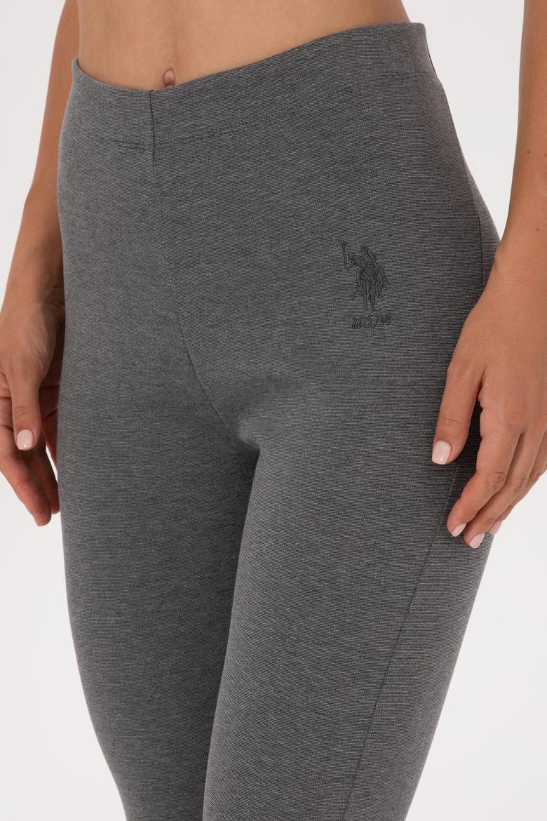 Kadın Antrasit Melanj Yüksek Bel Toparlayıcı Günlük Tayt - 50307691020