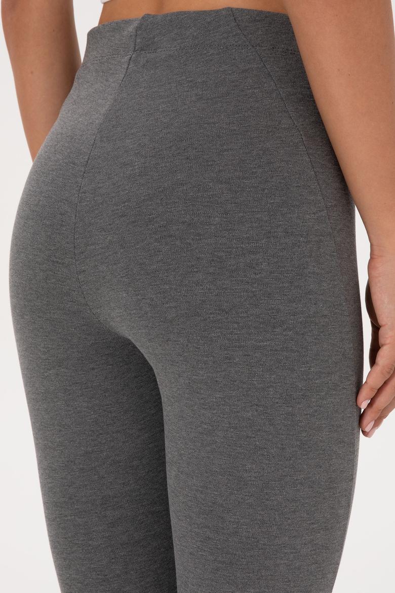 Kadın Antrasit Melanj Yüksek Bel Toparlayıcı Günlük Tayt - 50307691020