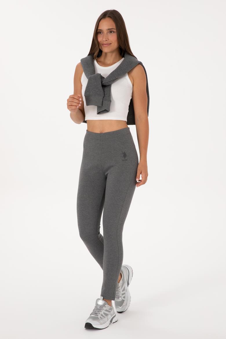 Kadın Antrasit Melanj Yüksek Bel Toparlayıcı Günlük Tayt - 50307691020