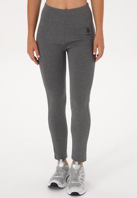 Kadın Antrasit Melanj Yüksek Bel Toparlayıcı Günlük Tayt - 50307691020