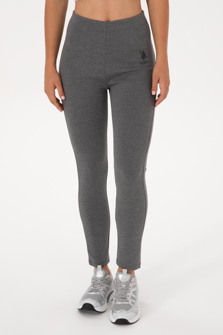 Kadın Antrasit Melanj Yüksek Bel Toparlayıcı Günlük Tayt - 50307691020